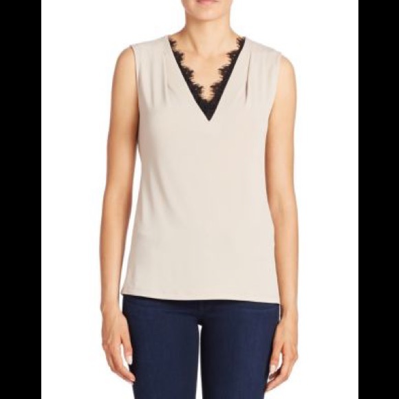 Calvin Klein Tops - Calvin Klein Plus Size Sexy Lace Trim Blouse Tank
